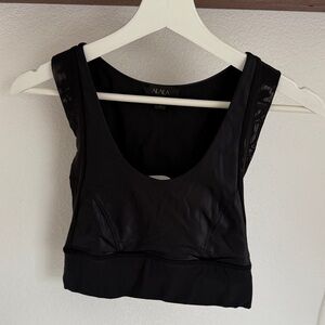 Alala Black Scoop Neck Crop Top